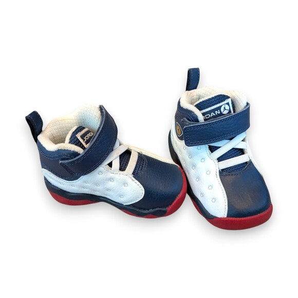 Nike Jordan Jumpman Team II White Midnight Navy Sneakers Shoes Toddler Kids 4C - Picture 1 of 8